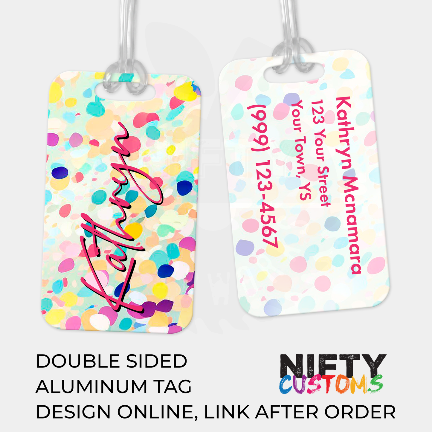 Confetti Luggage Tags