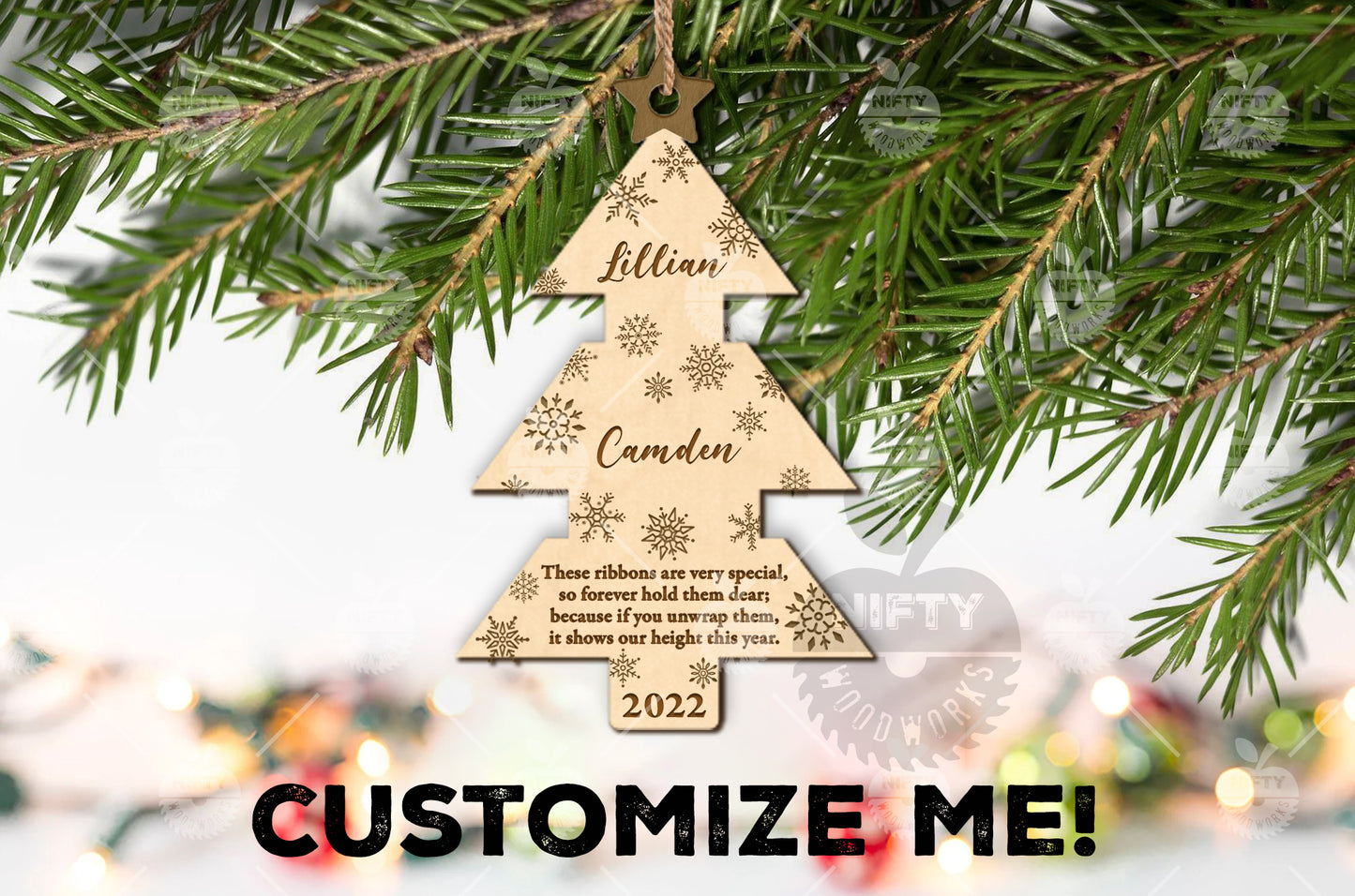 Christmas Tree Height Ornament